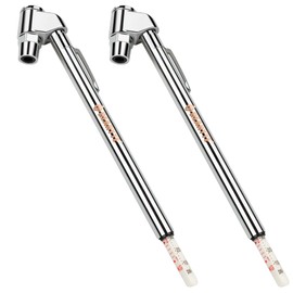 Presta Bike Tire Air Pressure Gauge Pencil 10-120 Psi for Schrader or Presta Valves Car Bicycle Or Motorcycle - 2 Pack