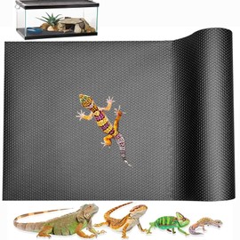 EMYSSA Extra Large Reptile Carpet, Reptile Mat, Bearded Dragon, Leopard Gecko Substrate,Bearded Dragon Tank Flooring, Snake,Tortoise Bedding, Bearded Dragon Tank Accessories (17.8"X 118.2")