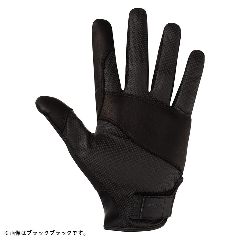 Daiwa 24DG-7324 Offshore Leather Gloves, Black, XL