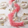 2Pcs Pink Christmas Norfolk Pine Garland,6Ft Artificial Pine Garlands Decor