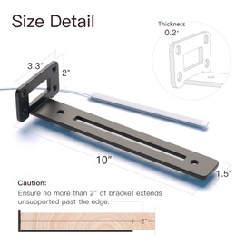 LEOPO Openwork 1/5'' T-Shelf Brackets with Built-in LED Lights, Under Shelf/Cabinet Lighting System, 10 inch-6Pack, Plug-in with Remote Control, Warm White 3000K, for Kitchen/Bookshelf/Display Case