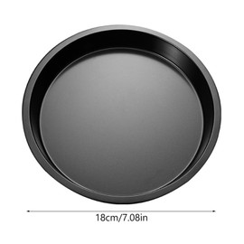 Jasfyee Pizza Pan 18 cm Round Pizza Pan High Temperature Resistance 230 ℃ Pizza Pan Applicable Scenes: Kitchen, Restaurant, Party etc. Carbon Steel