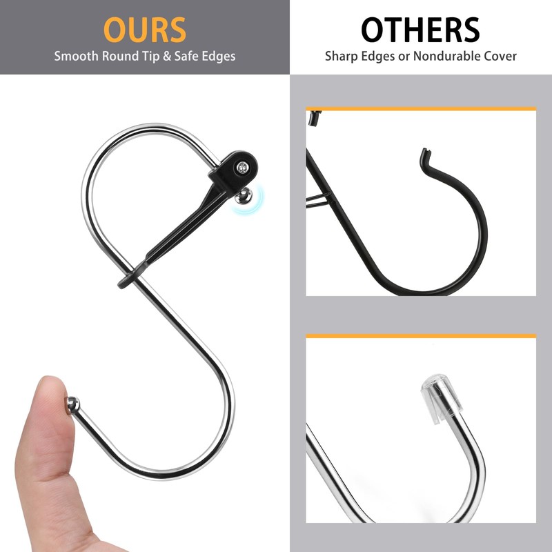 Sopito Hooks for Hanging, Pack of 8 S Hooks with