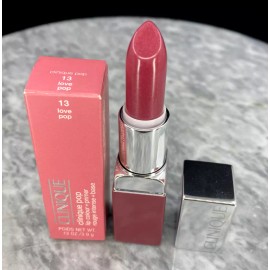Clinique Pop Lip Colour + Primer Rouge Intense + Base 13 Love Pop 0.13 OZ NIB