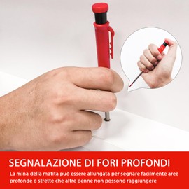 Deep Hole Marker Pencil, 24 Pieces, Carpenter's Pencils, Pencil, Construction Site Marking Pencil, Craftsman Pencil, Applicable to Drawing, Architect Drawing