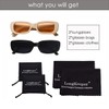 Long Keeper Sunglasses Women's Vintage Rectangular 90s Retro Sunglasses for