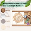 10x10 Inch Boho Sunflower Stencil for Painting on Wood, Canvas,
