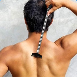 Back Scratcher, 4 Pieces, Stainless Steel Telescopic Back Scratcher, Extendable, Back Scratcher, Against Itching for Head and Back Massage