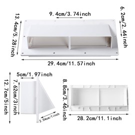1pcs Vents Replacement Parts Covers with 8 Installation Nails for Rv Range Hood Vent Cover Rv Camper Exhaust Stove Cover Cover Roof Fan Fridge Shade Trailer (White)