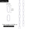 garini 6 Feet Industrial White Light Fixture Chain, Adjustable Metal