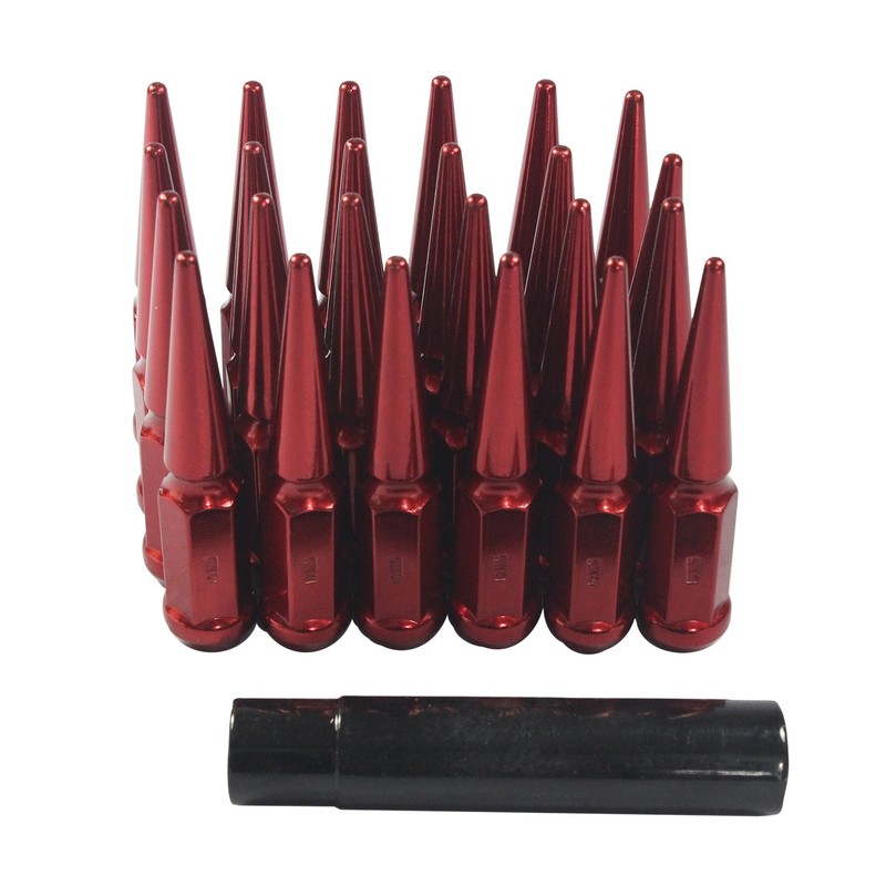 JDMSPEED New Wheel Spike Lug Nuts (24pcs) with 1 Socket