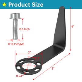 889661M Steel L Shaped Rafter Hook Replacement, Pneumatic Tool Rafter Hook with Bolt, Widely Fit with Adjustable Distance from Screw Hole to Center Point 1.5”to 1.9” (Black, 2Pcs)