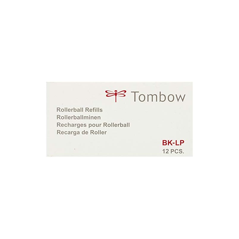 Tombow 0.5mm Rollerball Refill - Black (Pack of 12)