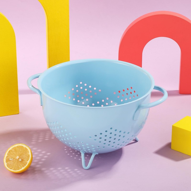 Metal Strainer Powder Coated Self Draining Metal Strainer with Bottom