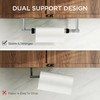 FORIOUS Paper Towel Holder Under Cabinet, One Hand Tear, Commercial,Silver