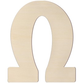 Large Wooden Greek Letters 12 inch, Wood Letter Ω Omega Unfinished Wooden Alphabet Letters for Wall Decor Crafts DIY Painting for Sorority Fraternity Gifts Classroom Education Nursery Wall Art