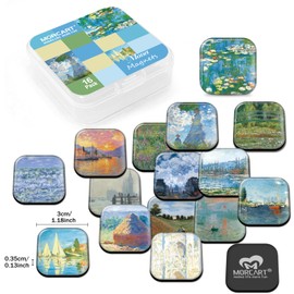 MORCART 16PCS Monet Magnets for Fridge Cute Locker Magnets Decorative for Refrigerator Whiteboard Cabinet Office Kitchen Blackboard Art for Adult