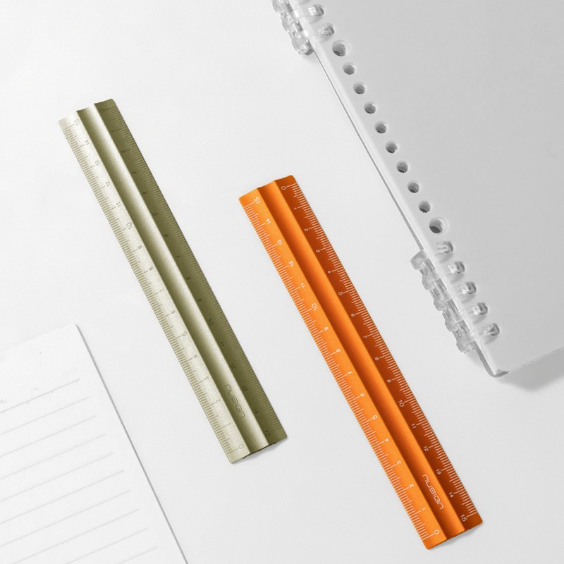 Delhi Nusign Aluminum Straight Ruler Portable Double Sided Ruler 15cm
