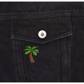 Clayton Jewelry Labs Palm Tree Hard Enamel Pin (Black)