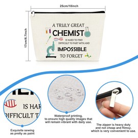 Chemist Gift Makeup Bag Chemistry Science Lover Gift for Women Chemistry Science Teacher Gifts Christmas Birthday Teacher Week Gifts for Friends Chemist Scientist Cosmetic Bag Travel Toiletry Bags