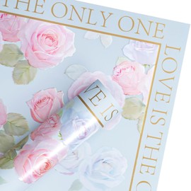 RUSPEPA 20 Sheets Flower Wrapping Paper, Rose Waterproof Floral Bouquet Wrapping Paper, Florist Supplies Packaging for Birthday, Wedding and DIY Crafts, Blue