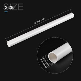 sourcing map PVC Rigid Round Pipe 21mm ID 25mm OD 0.35m White High Impact for Water Pipe,Crafts
