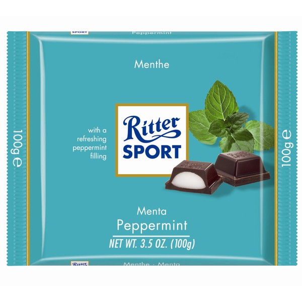 Ritter Sport Bars, Peppermint, 3.5 Ounce (Pack of 12)