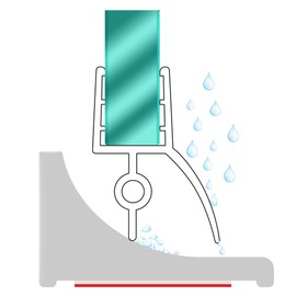 Zehiels 98Inch Shower Threshold Water Dam, Self-Adhesive Silicone Shower Barrier Water Stopper Shower Door Bottom Seal Strip Shower Splash Guard for Bathroom Kitchen Bathtub