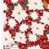 Christmas Fabric Jolly Poinsettia Fat Quarter Bundle of 5pcs 18"x22"