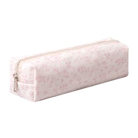 Cute Pencil Case Aesthetic Student Pencil Pouch Coin Pen Pouch Cosmetic Bag Office Stationery Organizer For Kids Teen School (Z-Pink flower)