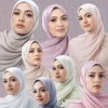HURESON Women Premium Hijab Head Scarf Lightweight Shimmer Scarves Crepe