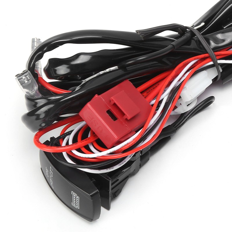 40A 12V LED Spotlights Wiring Harness 1-to-2 IP67 Waterproof for