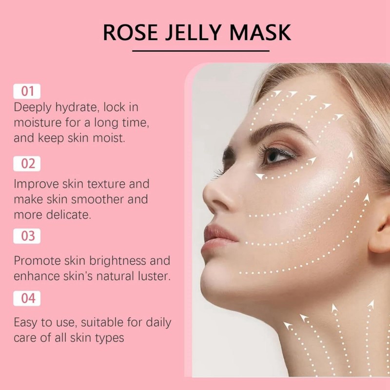 Jelly Mask,Jelly Face Mask,Mask,Jelly Mask For Face,Rose Smoothing Facial Mask,Powder