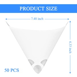 wuyaoyao 50PCS Paint Strainers, 100 Micron Paint Filter Strainer, Ultra-Fine Paper Cone Filters with Nylon Mesh, Disposable Paint Screen Funnels for Automotive Paint Spray Guns, Resin (50PCS)