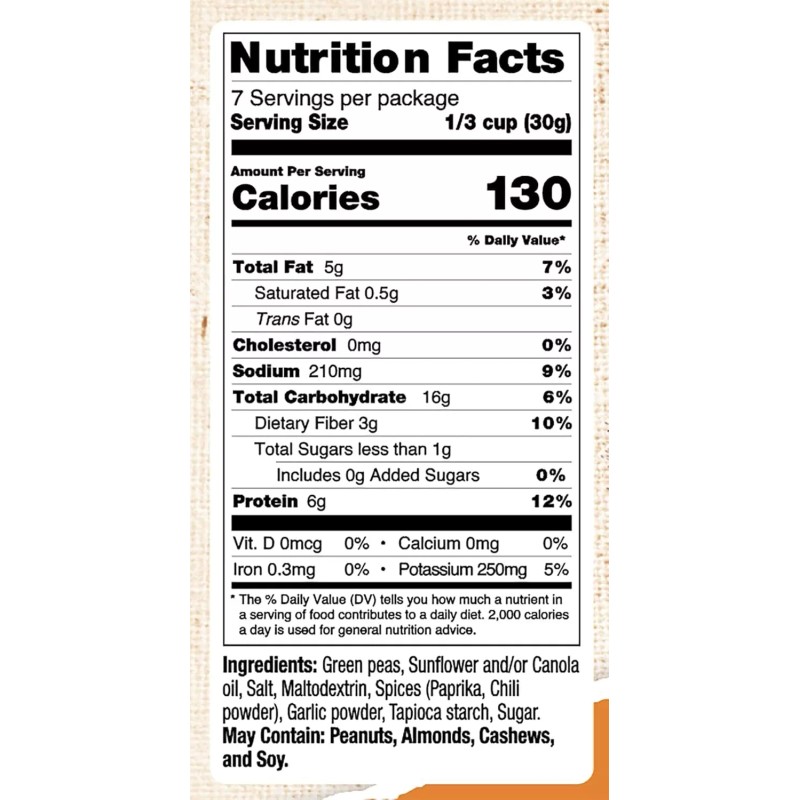 Bhuja Crunchy Seasoned Peas Snack 7 oz