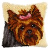 Orchidea Latch Hook Kit: Cushion: Yorkie, Multi, 25.5cm x 25.5cm