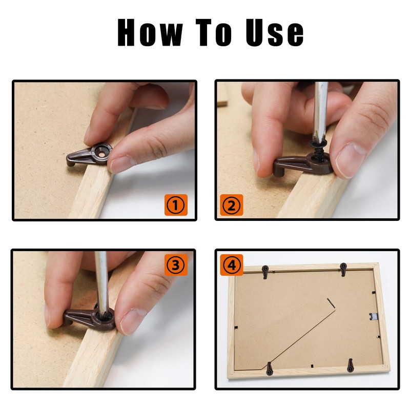 Pocoxll 50 Pack Brown Glass Window Retainer Clips，Mirror Fixing Clips（Includes