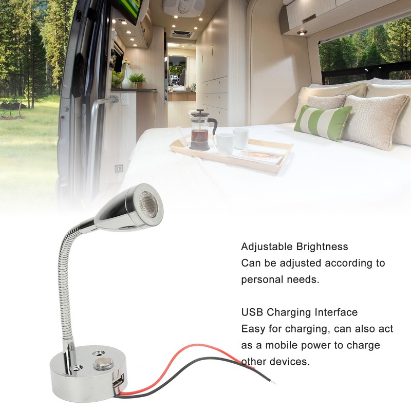 RV Reading Light LED Adjustable Brightness Touch Control Indoor Bedside