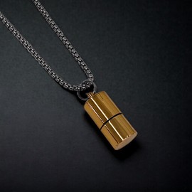 MACHYAO Vintage Trench Lighters, Necklace Lighters, Grinding Wheel Kerosene Lighters, Men's Lighters, Soft Flame Lighters, Cool Lighters, Small Lighters, Wilderness Survival Lighters (No Gas) (Gold)