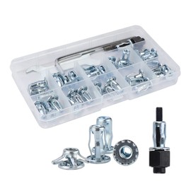 1/4 Jack Nut with Installation Tool Threaded Insert Nuts Nutserts Jack nut Screw Anchor Spider Rivnut Blind for Plastic Polywood Pressboard Hardboard