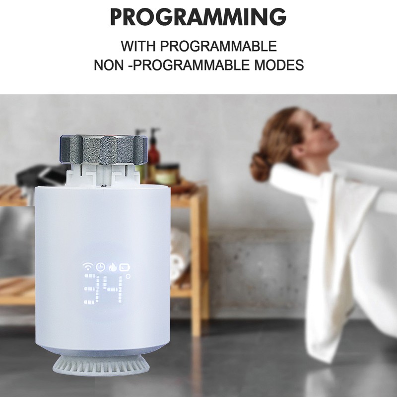 Wireless Smart Radiator Thermostat Programmable Intelligent Temperature Controller NTC Sensor