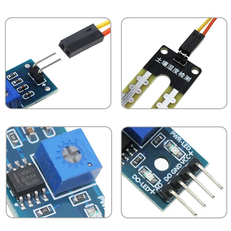 KeeYees 5 Pcs High Sensitivity Soil Moisture Sensor Module with