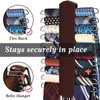 2 Pack Tie Rack for Closet, Premium Wooden Necktie Organizer