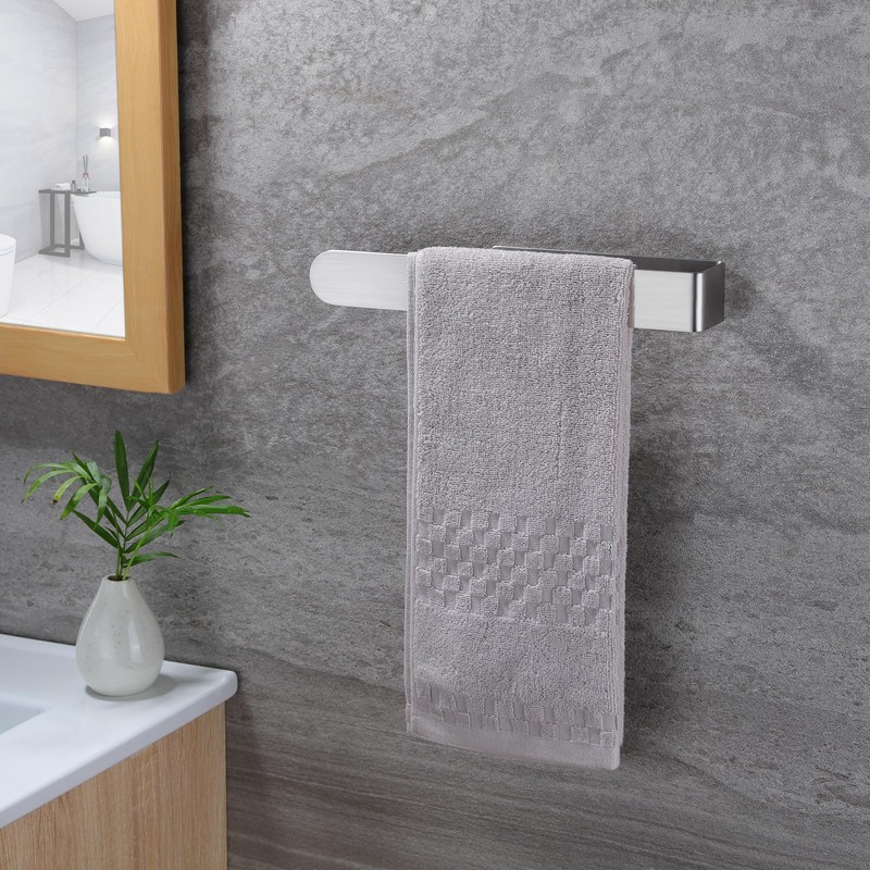 RUICER Towel Rail No Drilling 30 cm Stainless Steel Towel