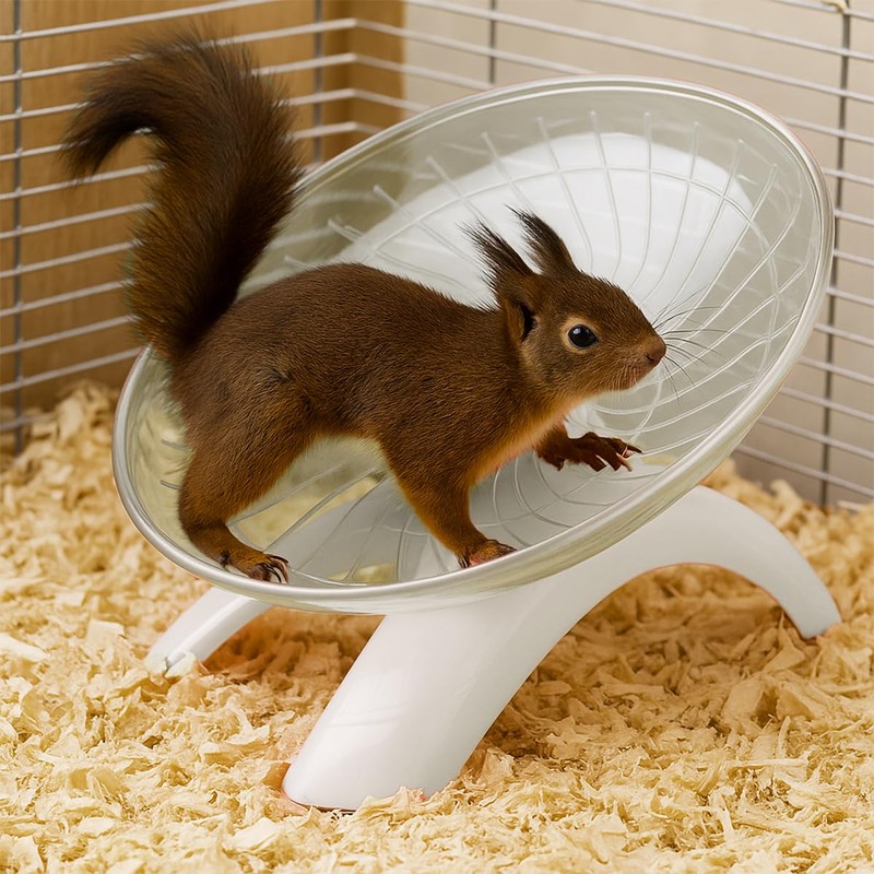 Lotsdonxia Super-Silent Flying Saucer Hamster Wheel, Non-Slip Wave Design, Stable