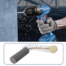 The Lord of the Tools 4PCS Round Motor Carbon Brush 22.15mm x 7.62mm Spring Length 44mm for Rotary Hammer Drill Circular Saw Cut Off Saw and Angle Grinder