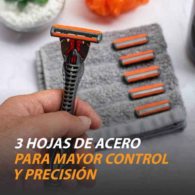 Rastrillo Bic Hybrid Comfort 3 1 mango y 6 Cartuchos