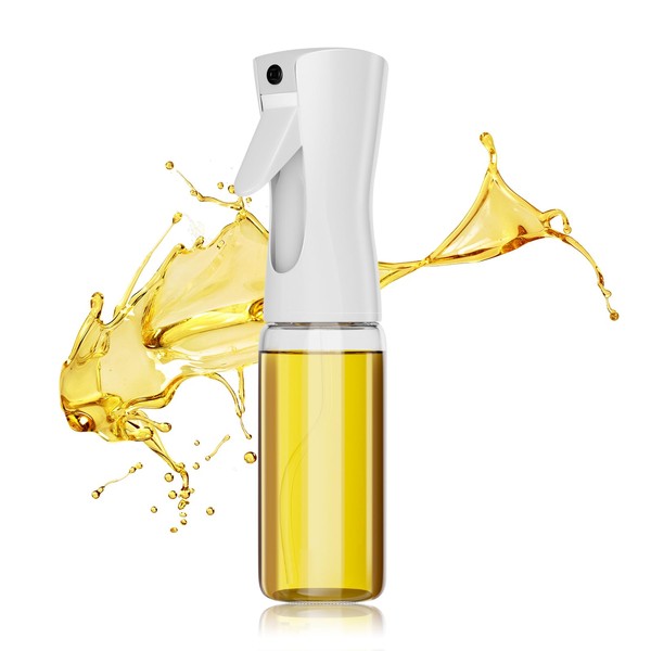Oil Sprayer for Cooking - 200ml Glass Oil Spray Bottle - Olive Oil Sprayer - Continuous Spray with Portion Control - Oil Dispenser Bottle for Kitchen - Oil Mister for Air Fryer, Cooking, Baking, Salad