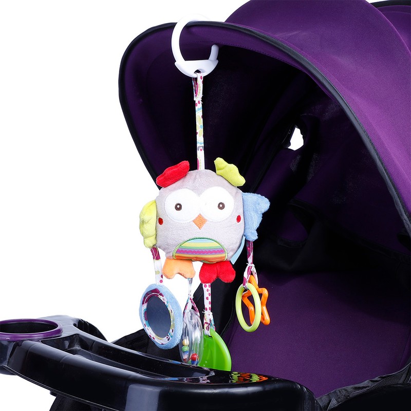 Soft Infant Plush Toy Cute Animal Rattle Baby Bed Stroller