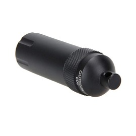 BE-TOOL Waterproof Seal Bottle 1Pcs EDC Container Full Metal EDC Waterproof Capsule Survival Tool for U-disk, Fishing Gear, Money Black (Pointed Head)